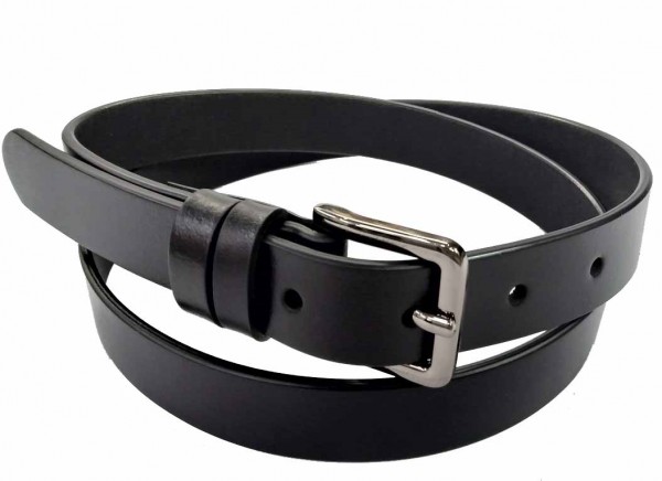 S-E4.4 22171 Leather Belt Black 2.5x95cm