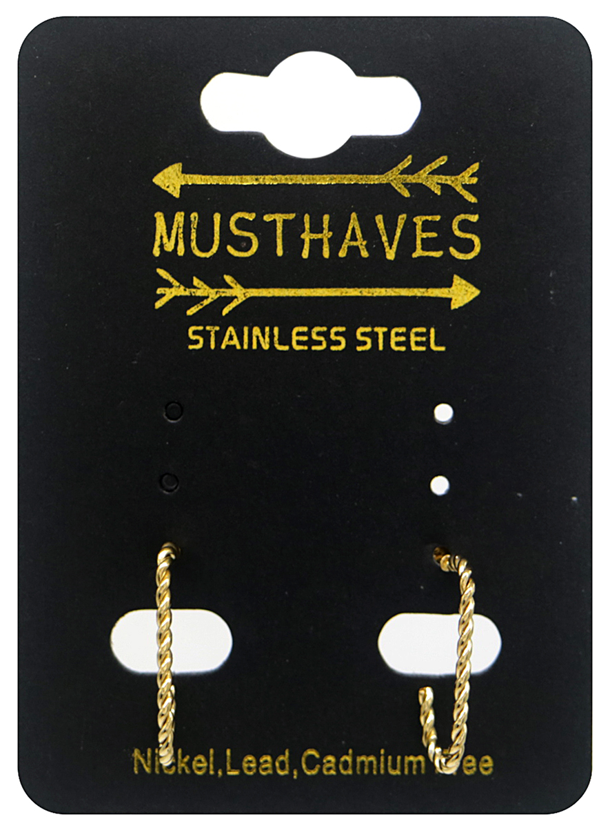 D-A5.3 E031-063G S. Steel Earrings 2x1cm