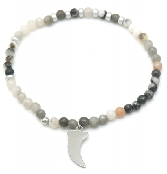D-A15.3 B010-009S S. Steel Bracelet with Stones