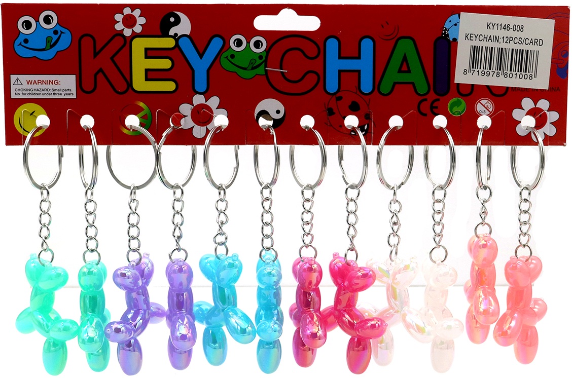 H-B14.1 KY1146-008 Keychain Dog 4.5cm - 12pcs