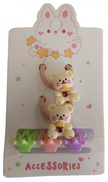 J-A12.1 H717-005 No.2 Hair Set 5pcs for Kids Bears