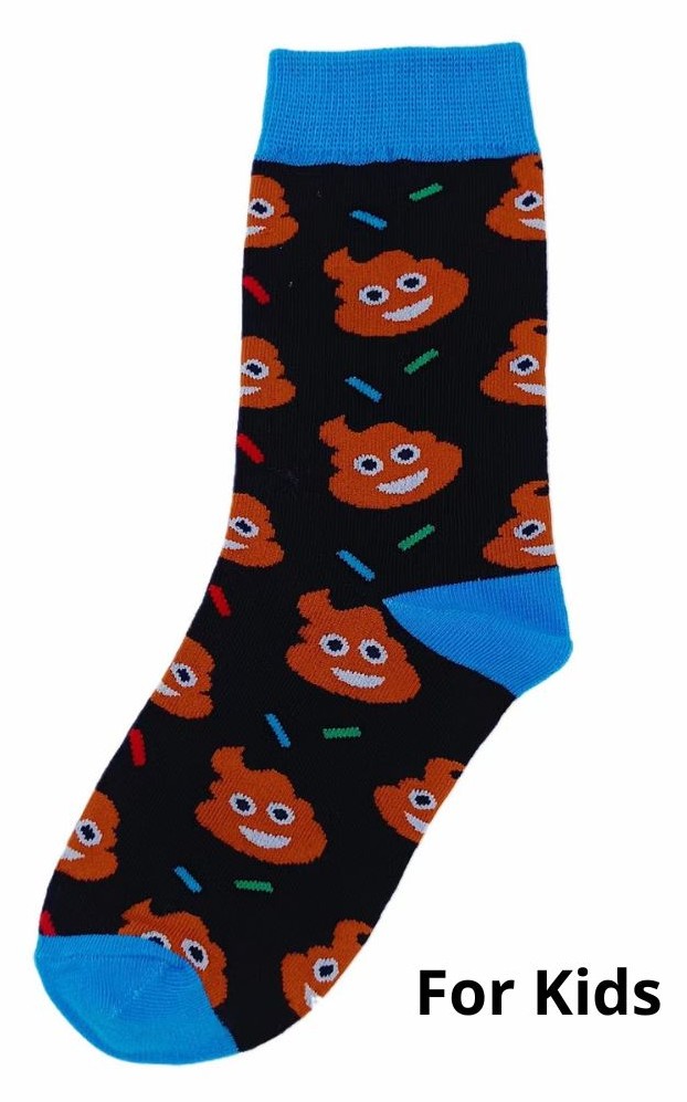 S-E3.5 KS2607-015 Pair of Socks for Kids Size 33-38 Poop