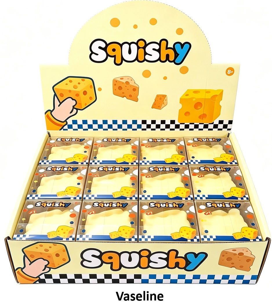 T-P3.1 TOY2610-255 Squishy Cheese Vaseline - 12pcs
