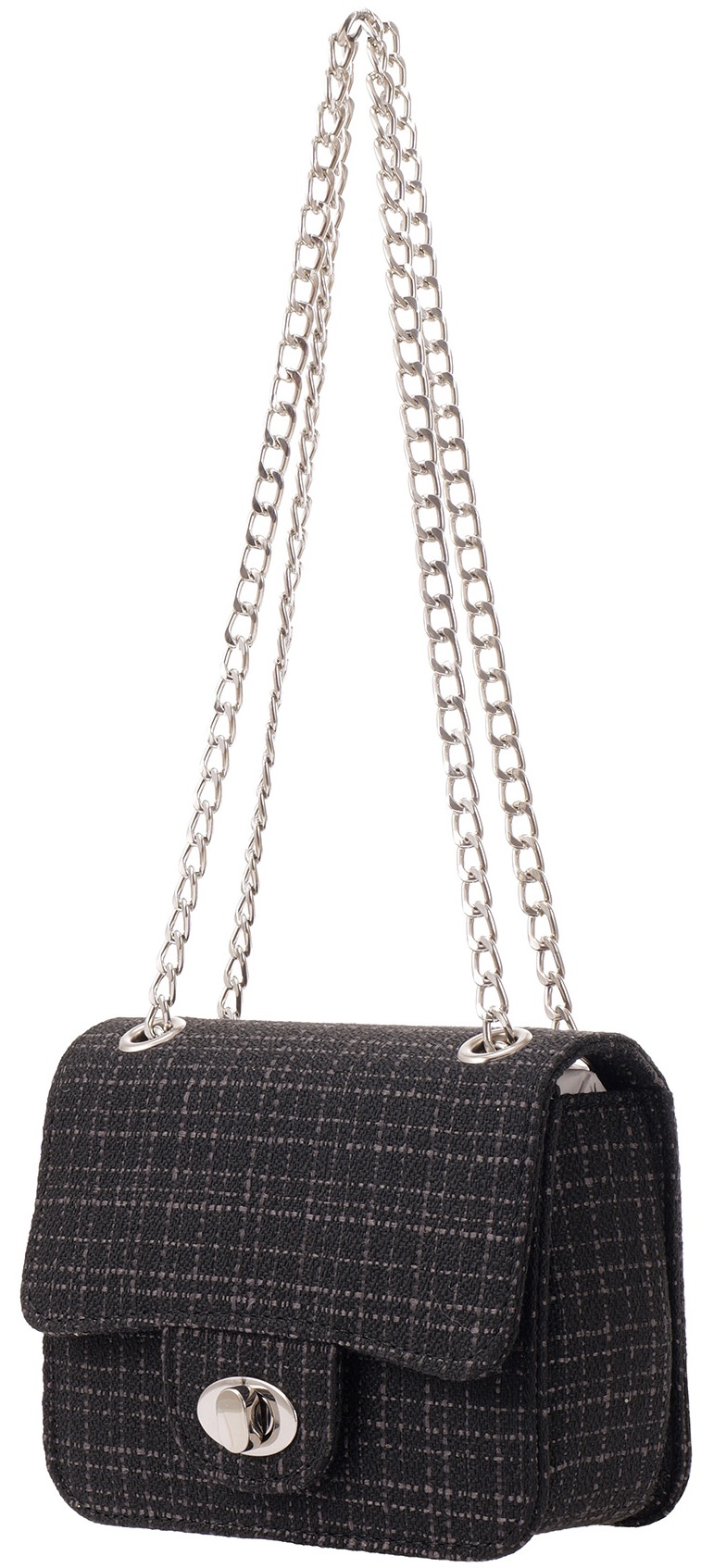 T-O4.1  BAG1117-004-2 PU Bag 18.5x13.5x6.5cm Black