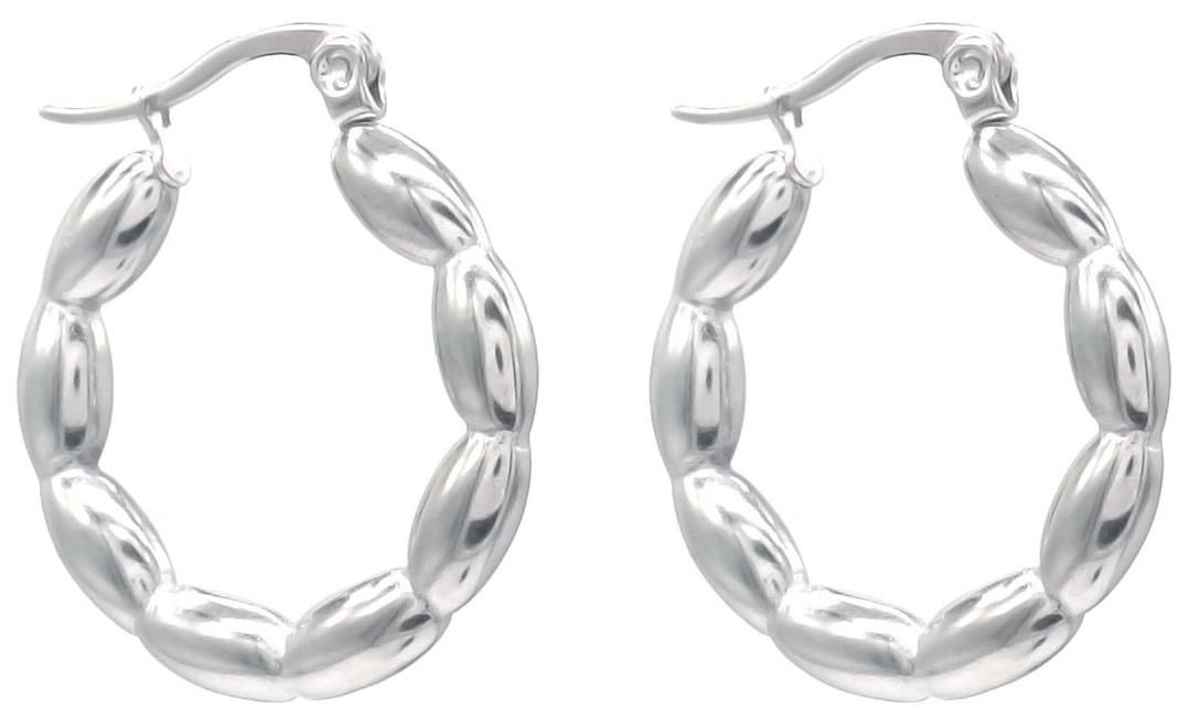 D-F5.3 E68-031S S. Steel Earrings 2.5cm