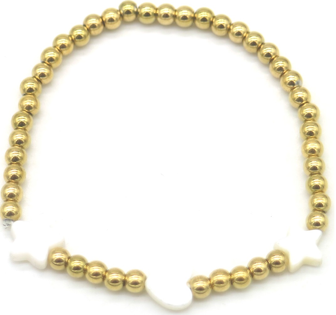 E-E21.3 B100-003-2 S. Steel Bracelet Heart Stars