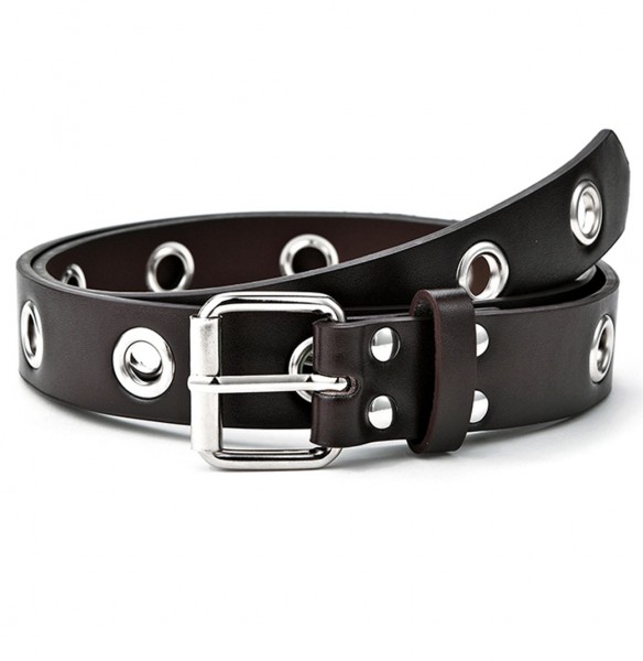 X-N9.2 BELT007-017 PU Belt Studs Adjustable 3cmx105cm Dark Brown X-N9.2 BELT007-017 PU Belt Studs Adjustable 3cmx105cm Dark Brown