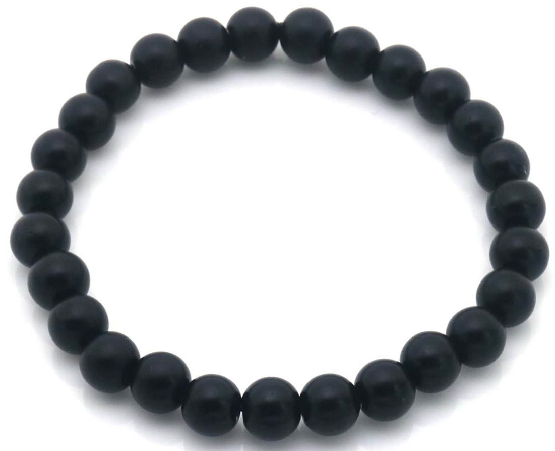 E-D19.4 B002-178 Stone Bracelet 8mm Matt Stone - 21cm