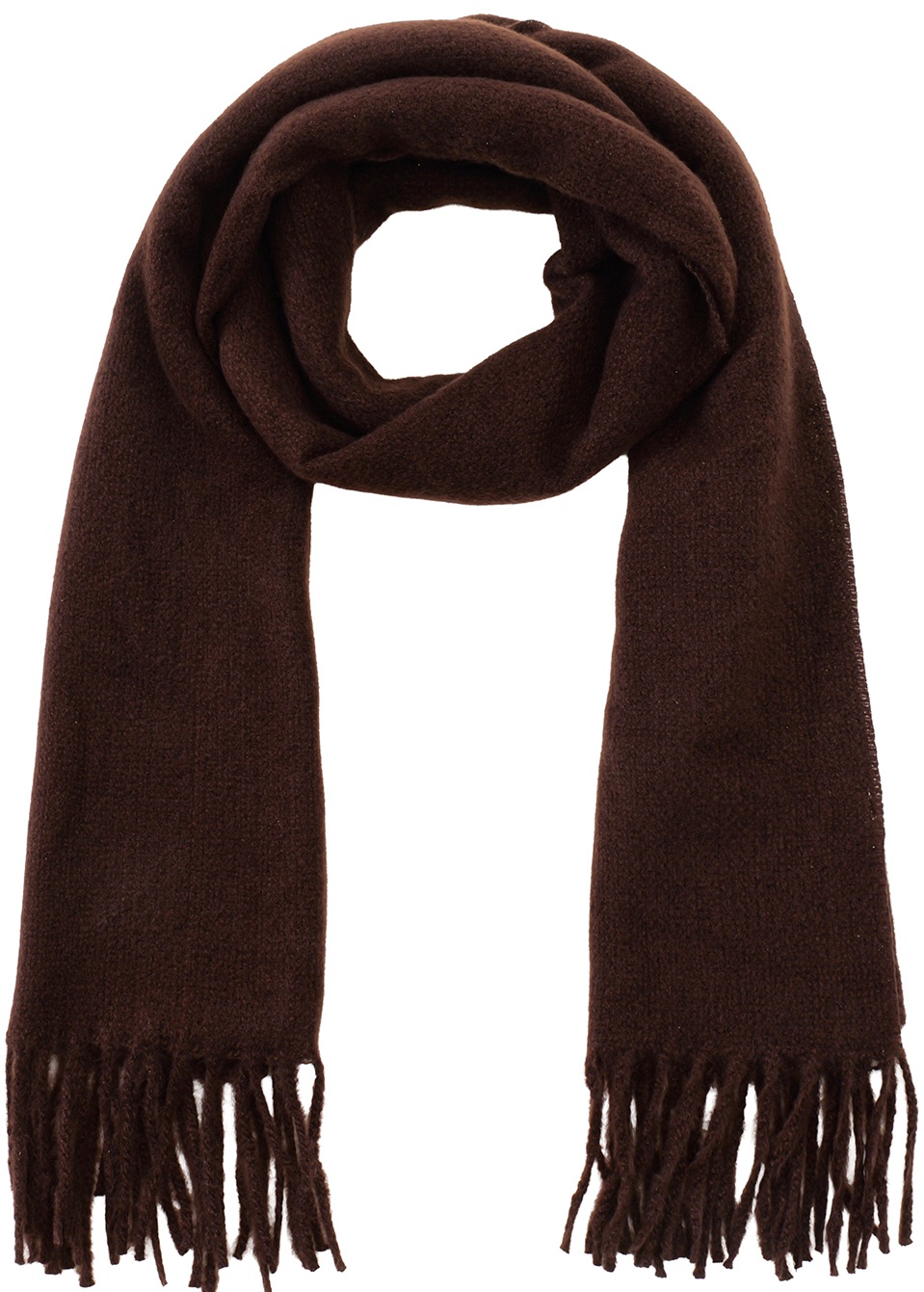 T-K3.2 SCARF405-601-8 Soft Winter Scarf 180x60cm - Dark Brown