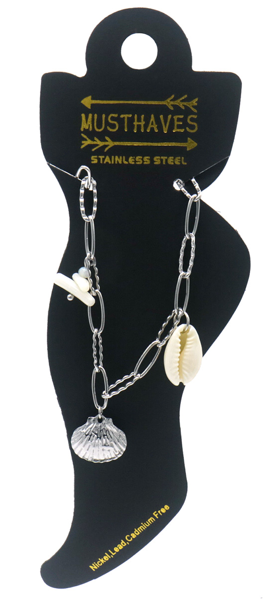 A-D9.2 ANK1036-003S S. Steel Anklet Shells