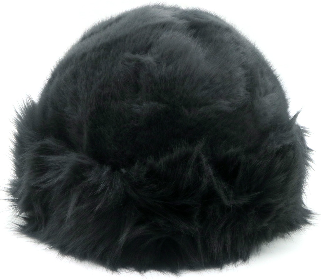 Z-F1.1  HAT1003-001-3 Fluffy Hat Faux Fur Grey