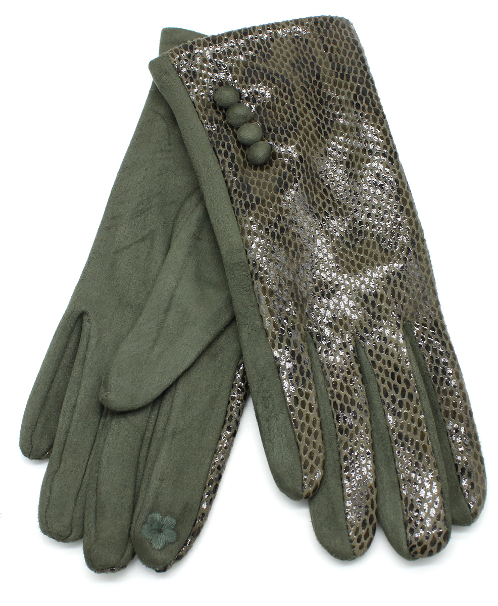 X-G4.1 GLOVE403-002B Gloves Snakeskin Green