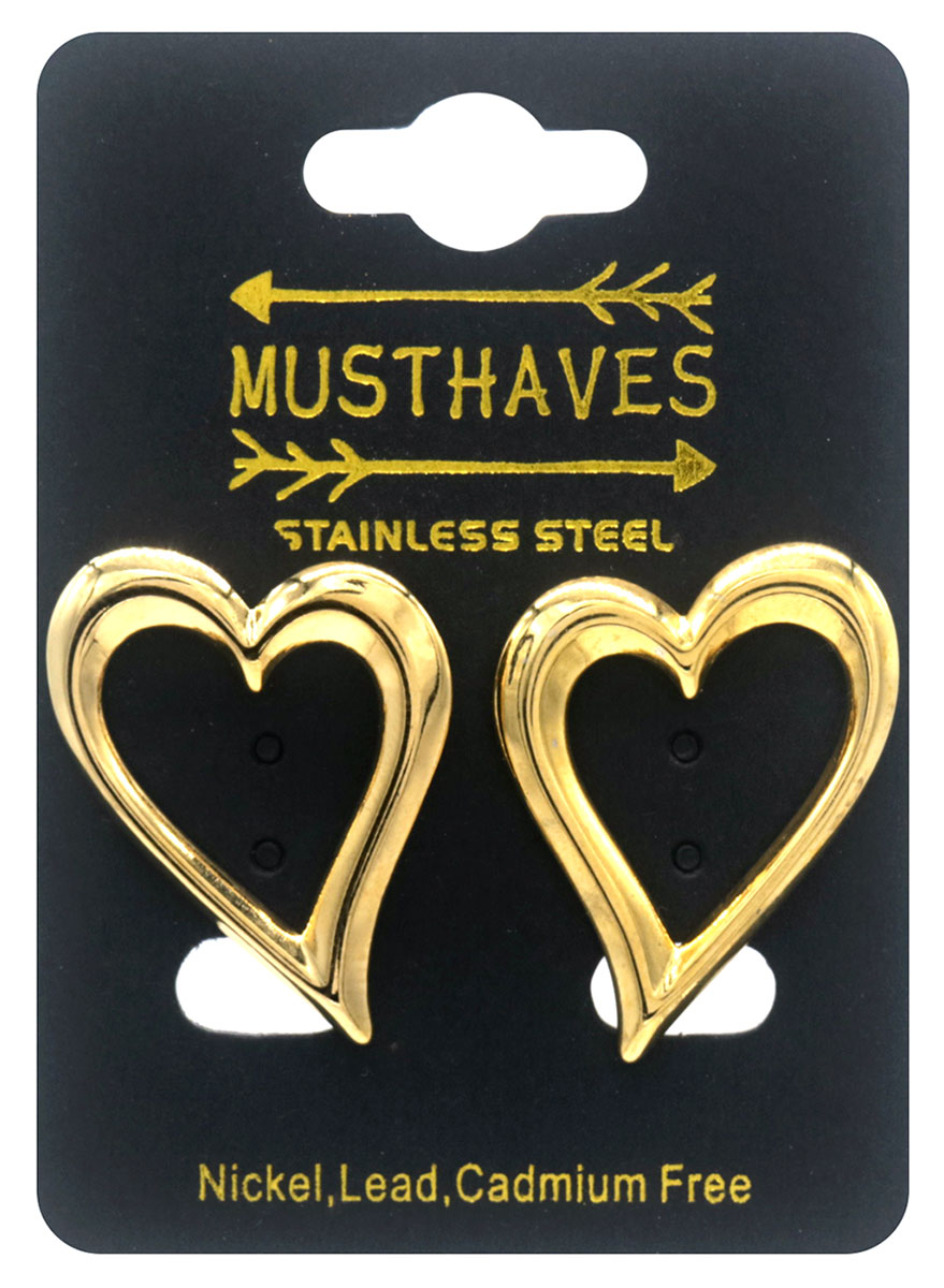 C-D19.4 E68-039G S. Steel Earrings 3cm