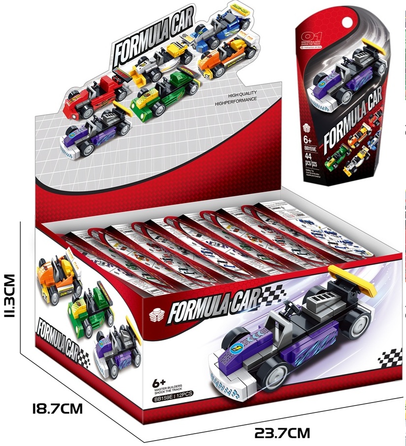 Z-B2.2 BB159E Building Blocks Racing Cars - 12pcs