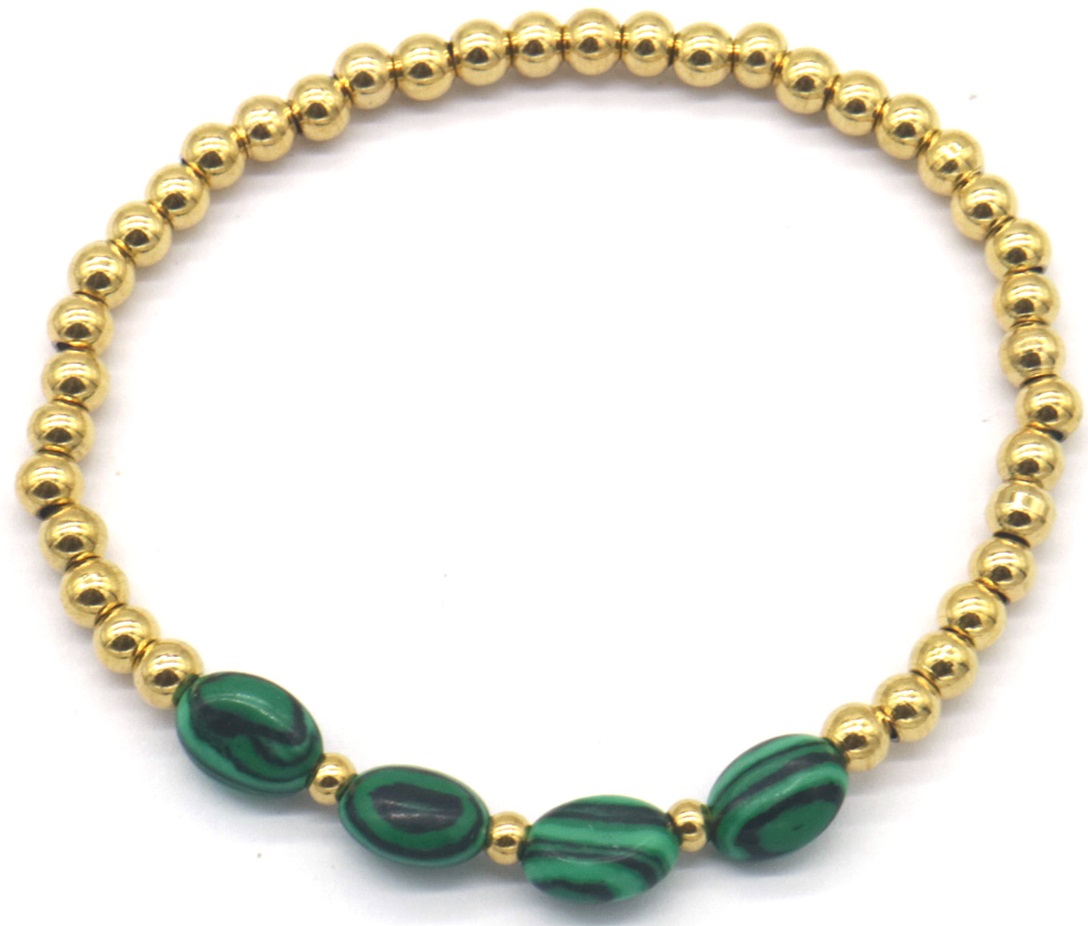 G-C23.1 B100-027-5 S. Steel Bracelet Stones