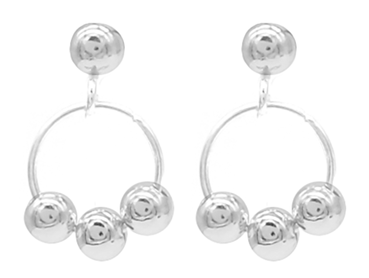 H-B7.4 SE104-508 925S Silver Earrings 12x8mm