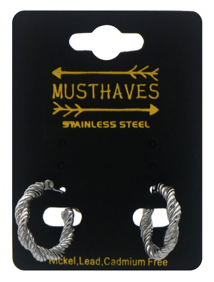 D-C18.1 E1134-003S S. Steel Earrings 1.5cm