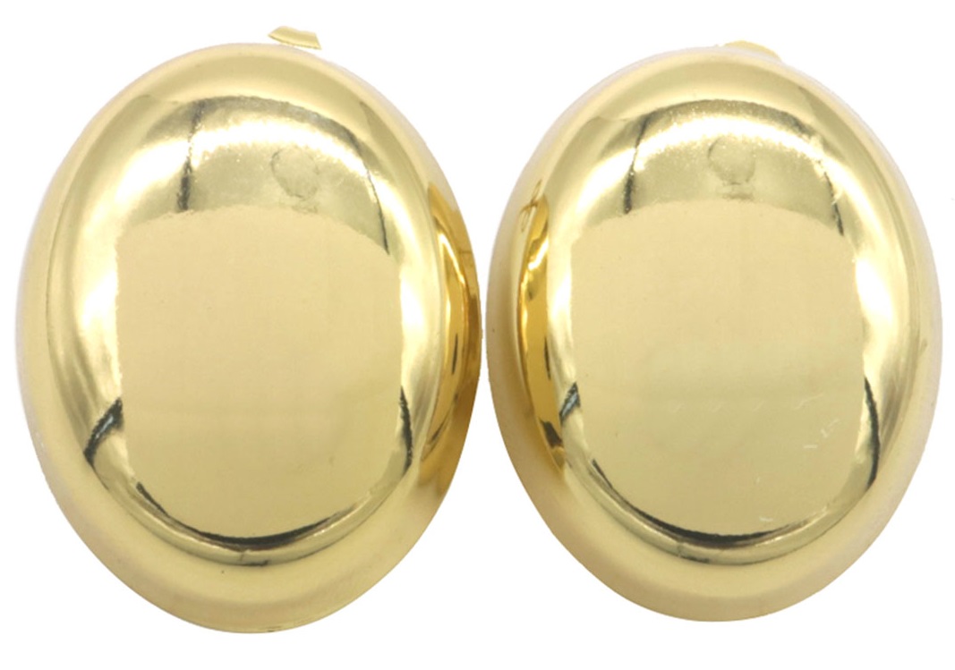 F-D8.3 E126-129G S. Steel Earrings Oval 3x2.5cm