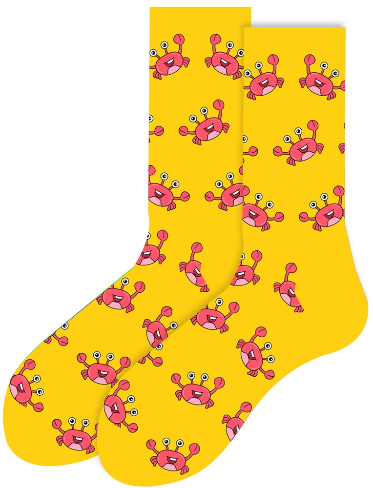 S-G8.1 SOCKS2316-078 Pair of Socks Size 36-43 Crabs