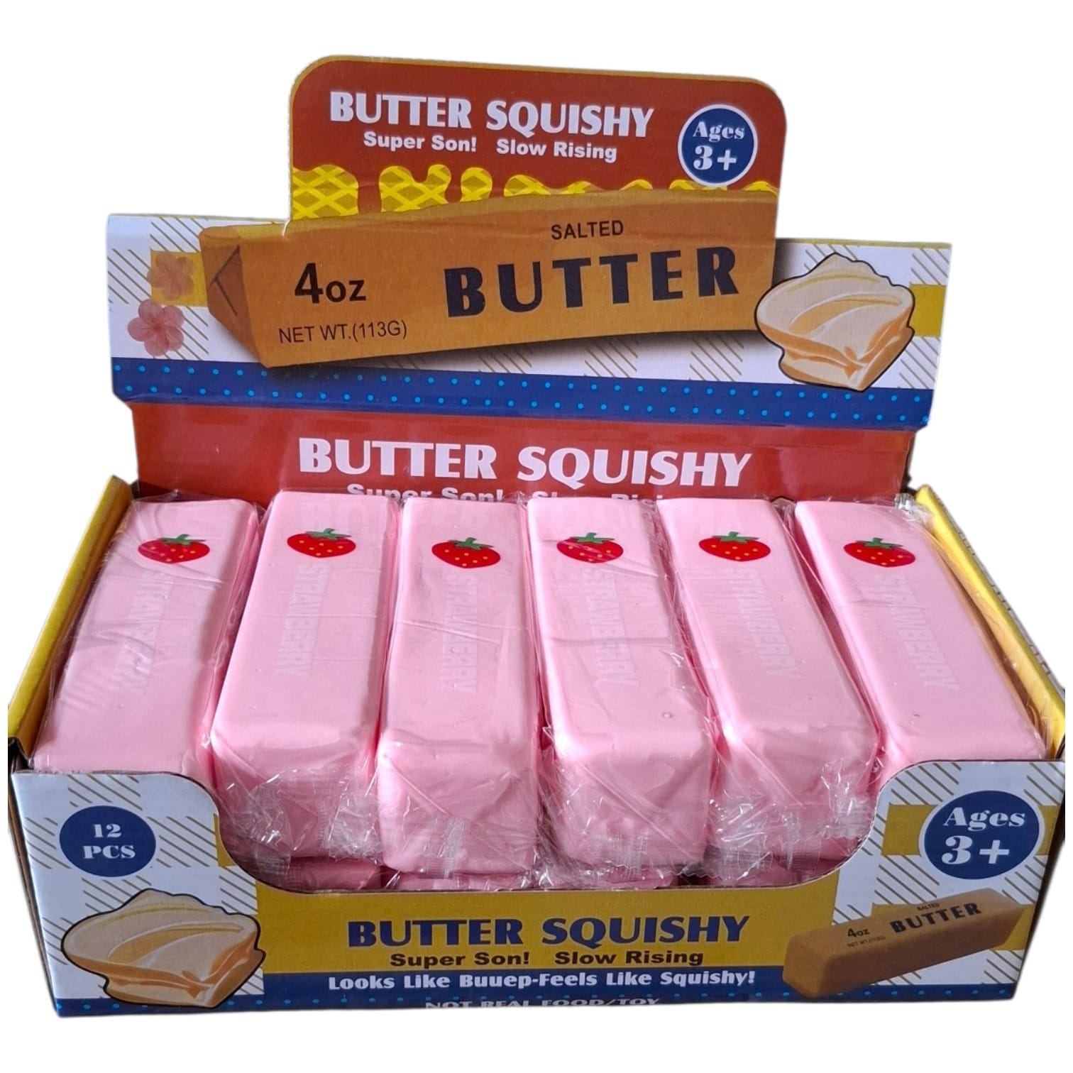 Y-A3.5 PU Butter 13cm Slow Rise - 12pcs Pink
