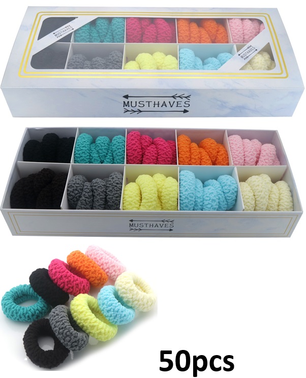 Q-J2.2 H922-004 Hair Elastics in Box 50pcs Q-J2.2 H922-004 Hair Elastics in Box 50pcs