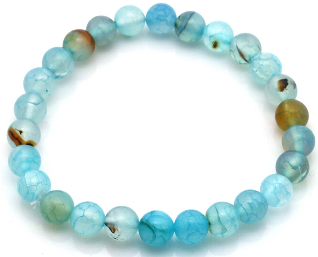 E-C20.1   B002-200 Stone Bracelet 8mm Blue Dragon Stone - 21cm