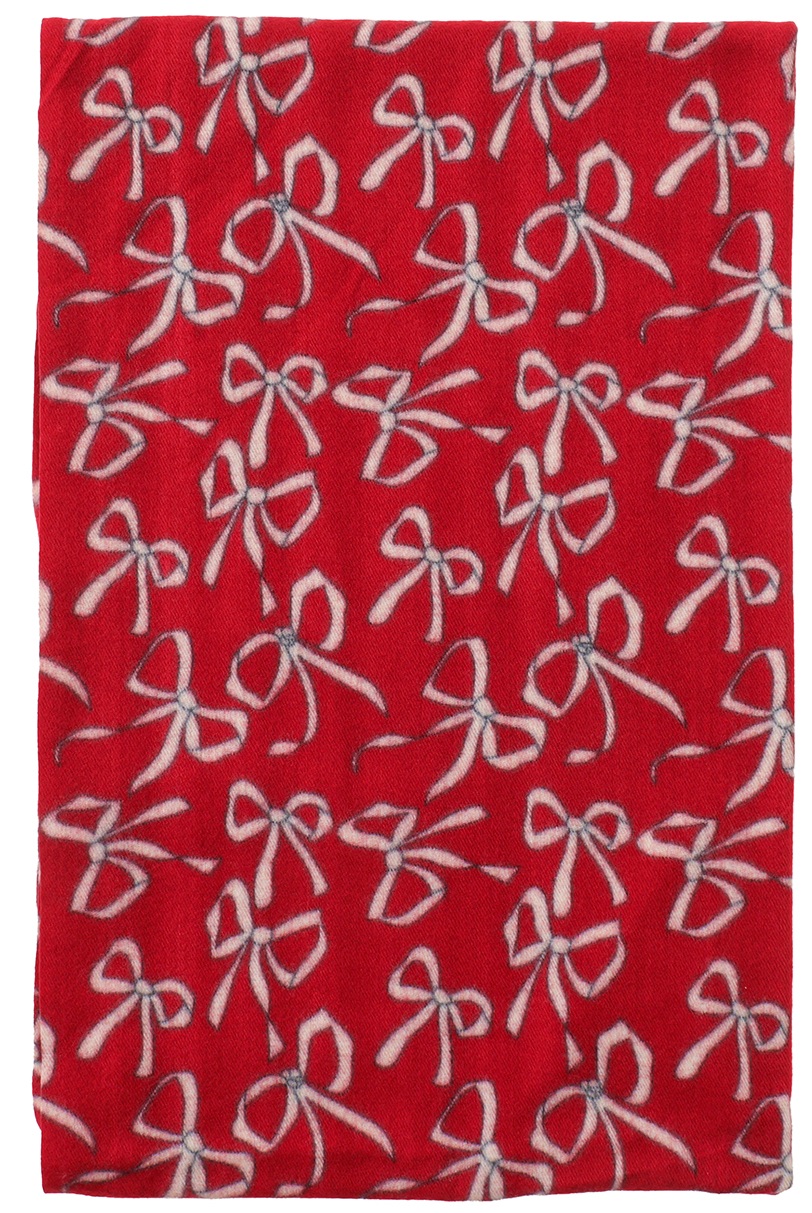 Q-L8.1 SCARF405-658-4 Soft Scarf Bows 180x70cm Red