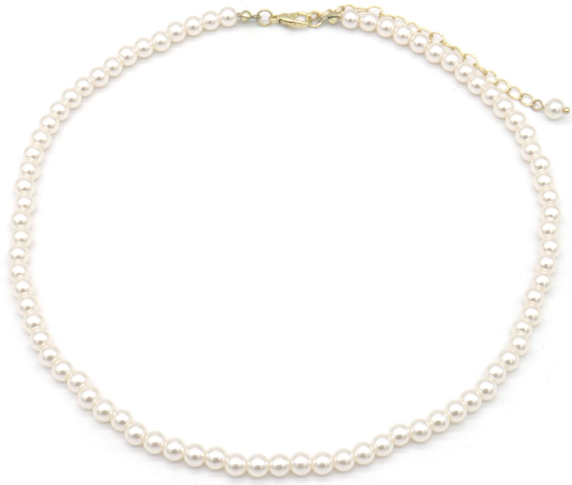 C-E2.3 N2458-010 Necklace Glass Pearls 5mm