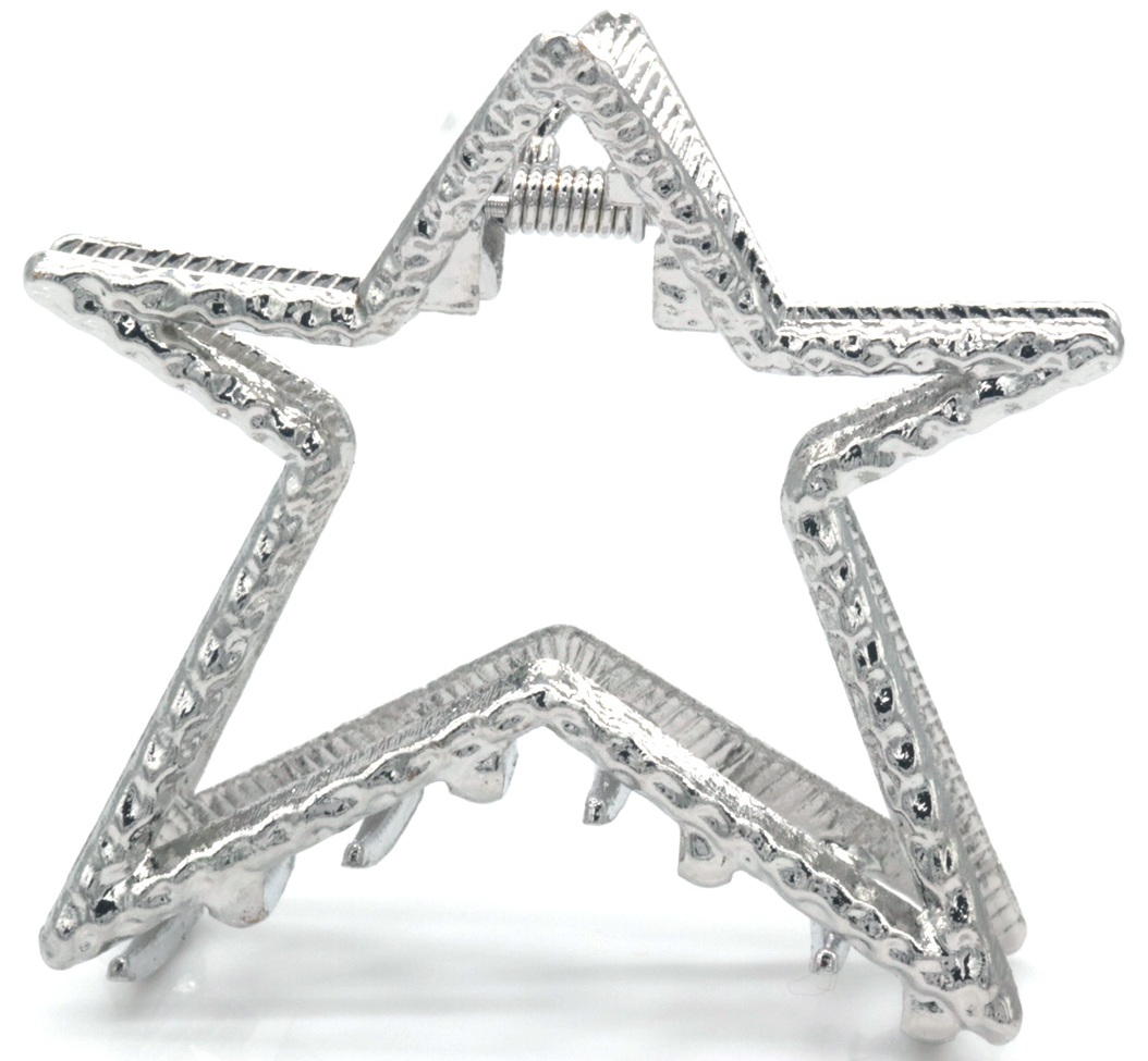 G-C25.2 H1039-012S Metal Hair Claw Star 7.5cm