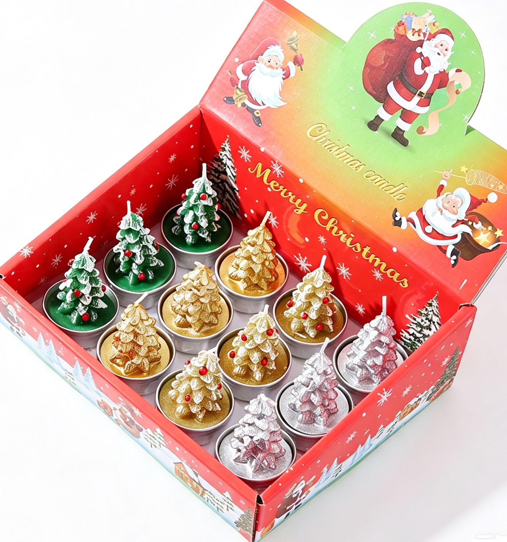 T-H7.2  CA2630-008-4 Christmas Candles - 12pcs