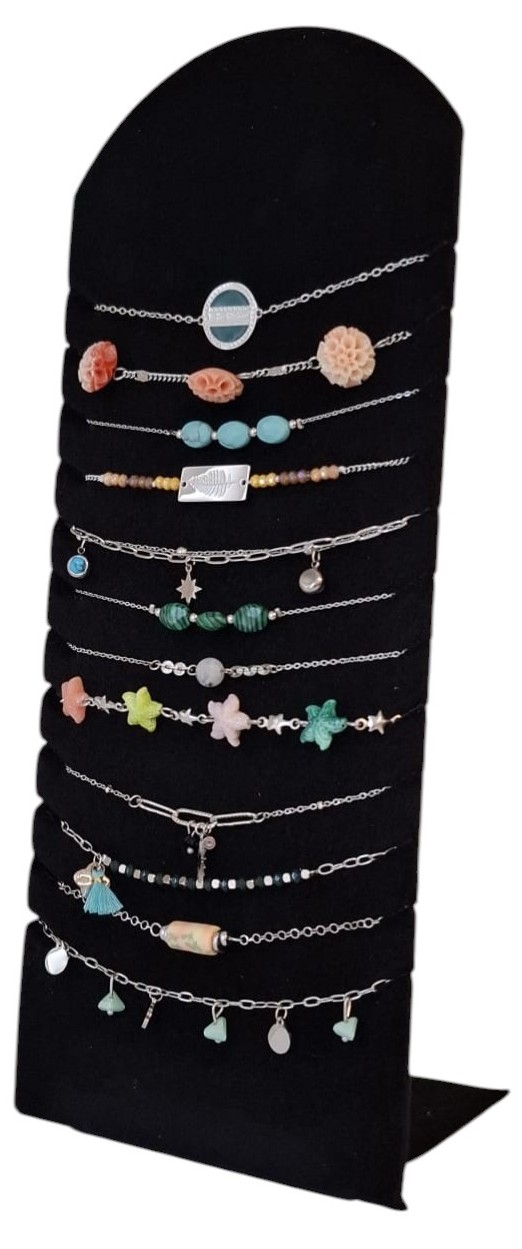 S-C7.2 Stainless Steel Bracelets on Display - 12pcs