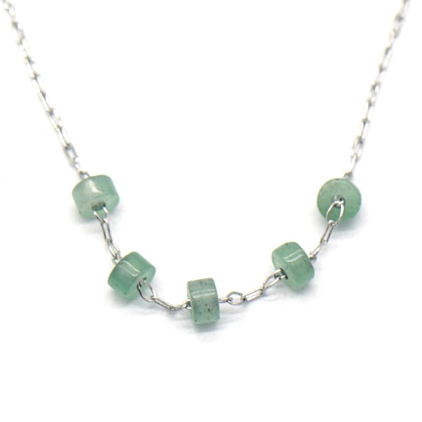 G-D15.2 N031-039S S. Steel Necklace Stones