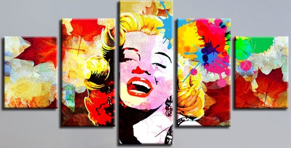 Y-E1.1 FF406  Diamond Painting 5 Frames Marilyn 150x90cm