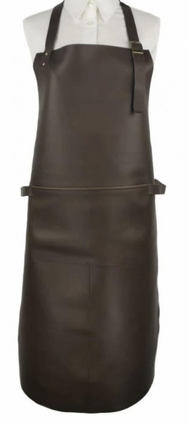 Z-D3.5  Leather BBQ Apron Thicker Leather 85x65cm Marroon