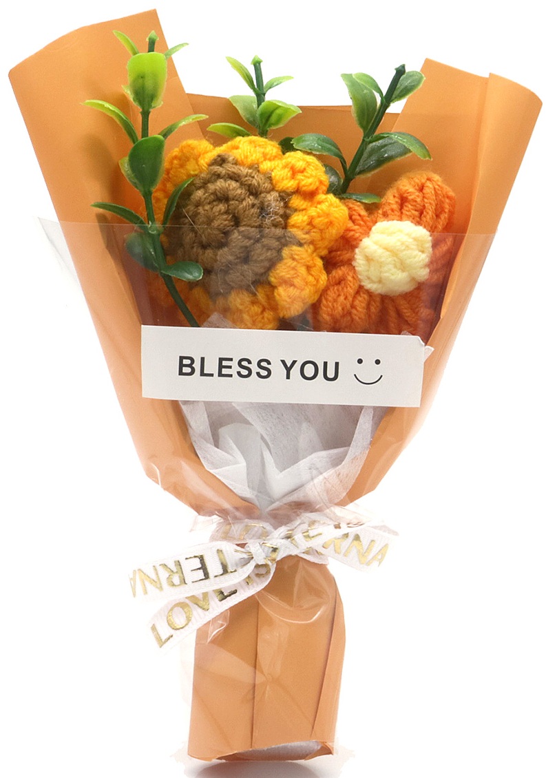 L-A2.1 GC2580-001-3 Knitted Flowers 15cm
