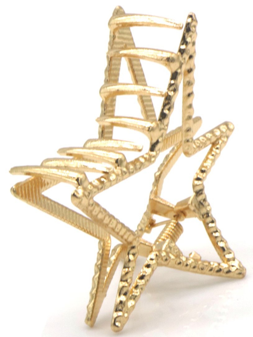 G-B11.1 H1039-012G Metal Hair Claw Star 7.5cm