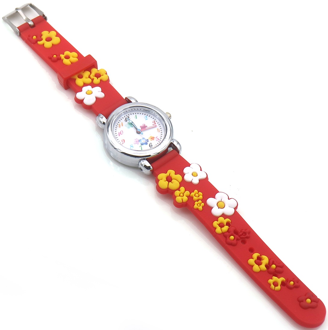E-E20.2 W002-051-3 Quartz Watch for Kids - Flowers Red