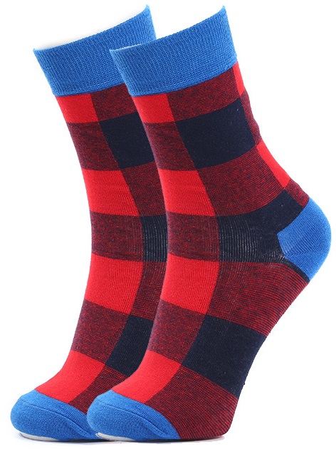 S-D5.1 SOCK2246-009-21 Pair of Socks Size 38-45 Checkered