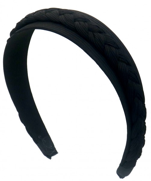 R-I7.2 H063-032 Braided Headband 3.5cm Black