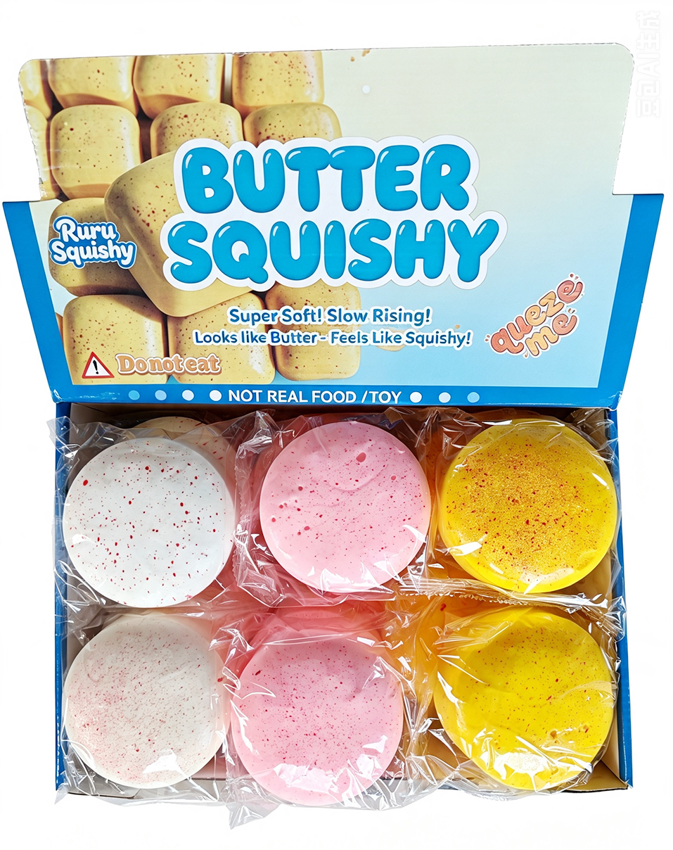 Z-E3.1 TOY2619-080 Squishy Slow Rising Butter 10x4.5cm - 12pcs