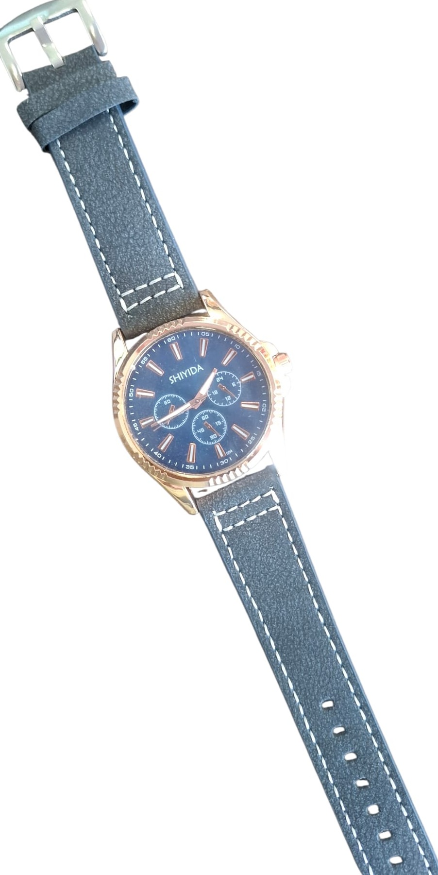C-E18.1 W002-001-3 Quartz Watch with PU Strap - Blue