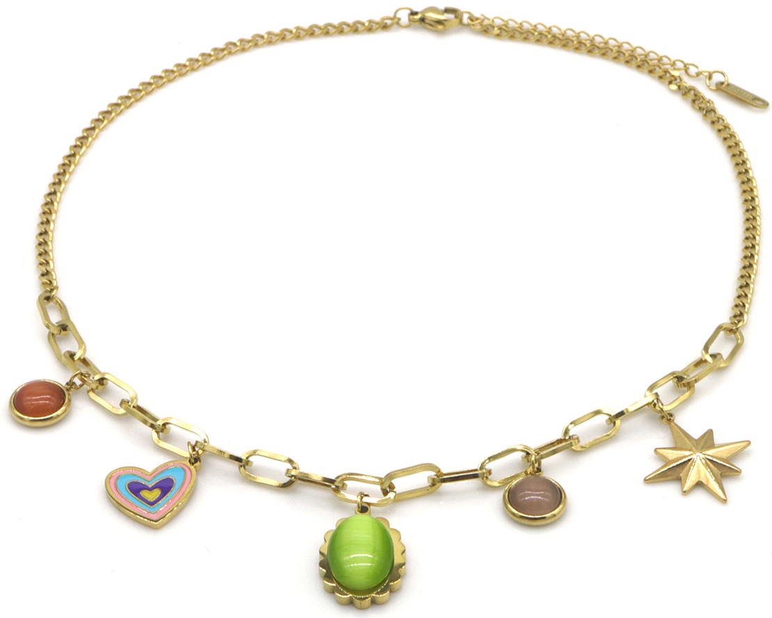 D-B8.2 N2503-023G S. Steel Necklace Charms 40-45cm