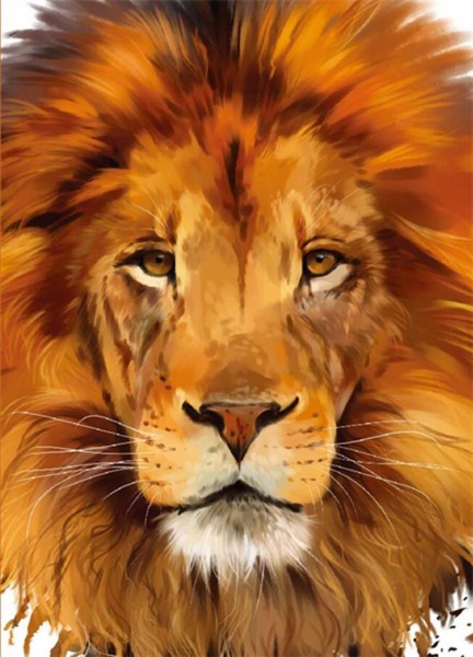 K-B6.1 HKBC1068-1 Diamond Painting Card Set 18x13cm Lion