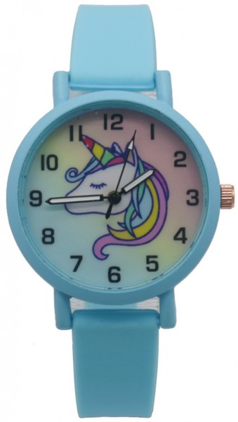 A-A20.5 W002-005 Kids Watch Unicorn 33mm Blue