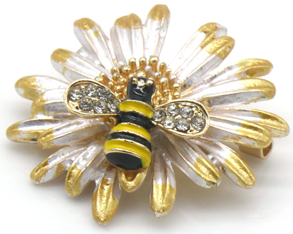E-E21.2  P1035-018 Brooch Flower 3.5cm