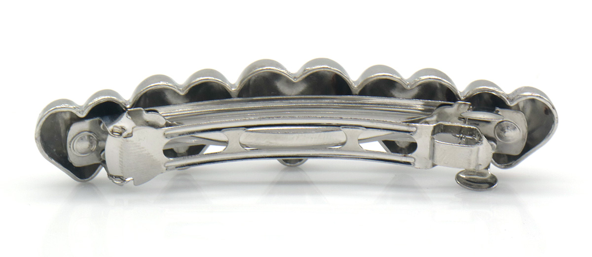 F-D24.2  H1039-011S Metal Hair Clip Hearts 8cm