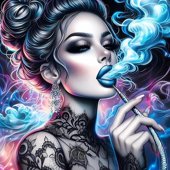 L-C7.2 DP2545094 Diamond Painting -Canvas 50x40cm - Painting 45x35cm Girl