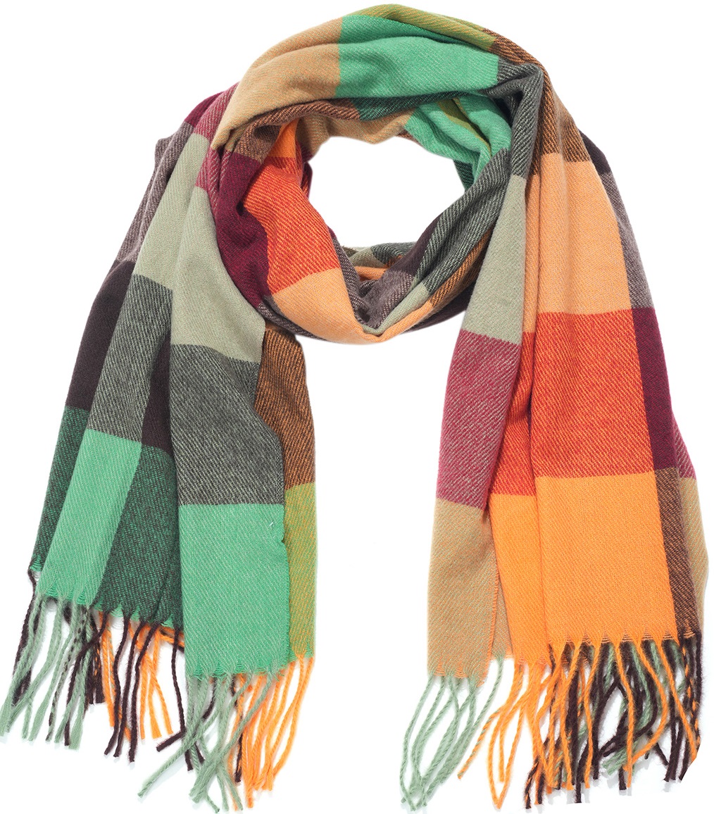 I-D22.2  SCARF705-100-4 Scarf Soft Checkered 180x70cm