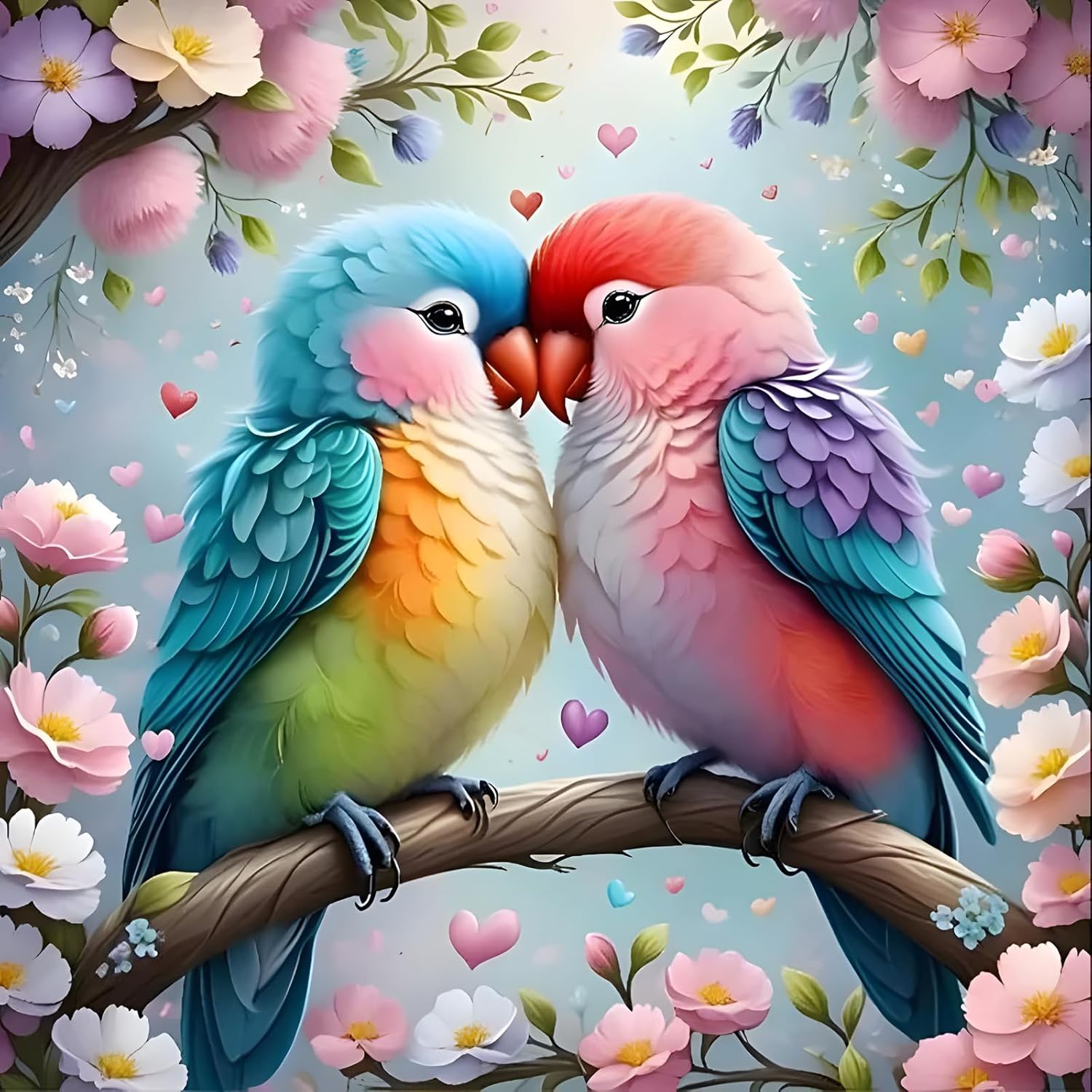 K-A6.1 DP2545076 Diamond Painting -Canvas 30x20cm - Painting 25x15cm Birds