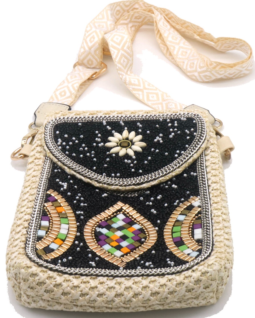 X-E7.1 BAG912-006 Shoulder Bag Beads 20x15cm